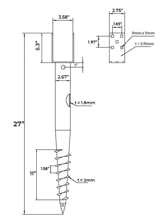 American Ground Screw U-Model